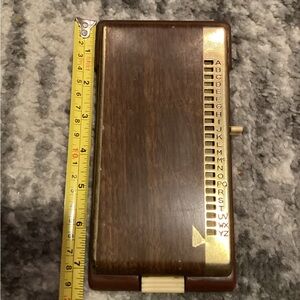 Vintage Bates Model "K” List Finder Flip Up Address Phone Book Metal Brown